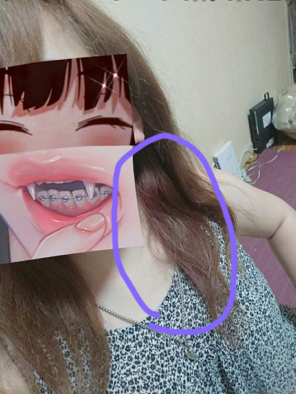 カラーヘアチョーク/セリア/ヘアカラーを使ったクチコミ(2枚目)