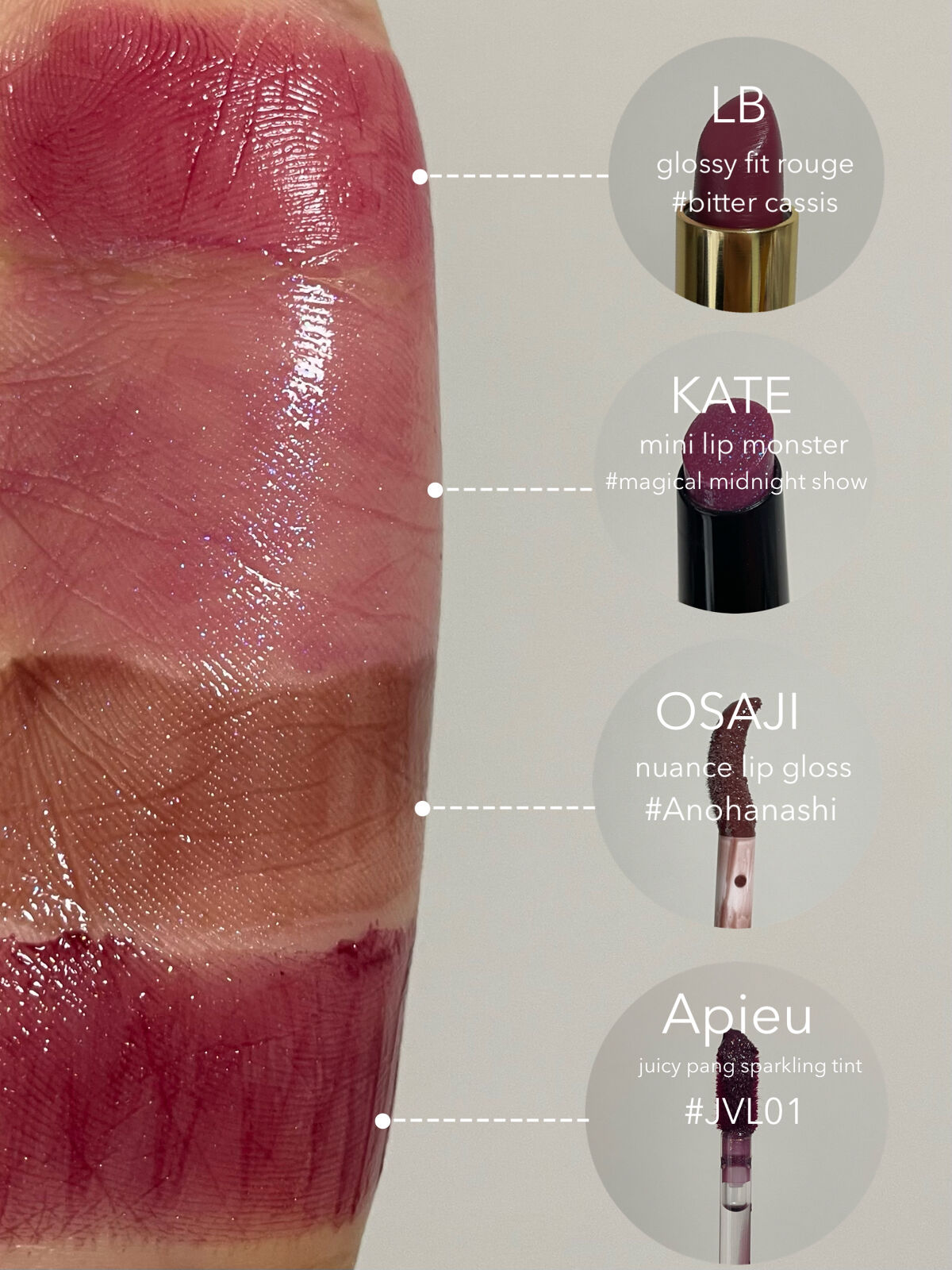 グロッシーフィットルージュ シャイン GRS-4・ビターカシス/LB/口紅を使ったクチコミ（2枚目）