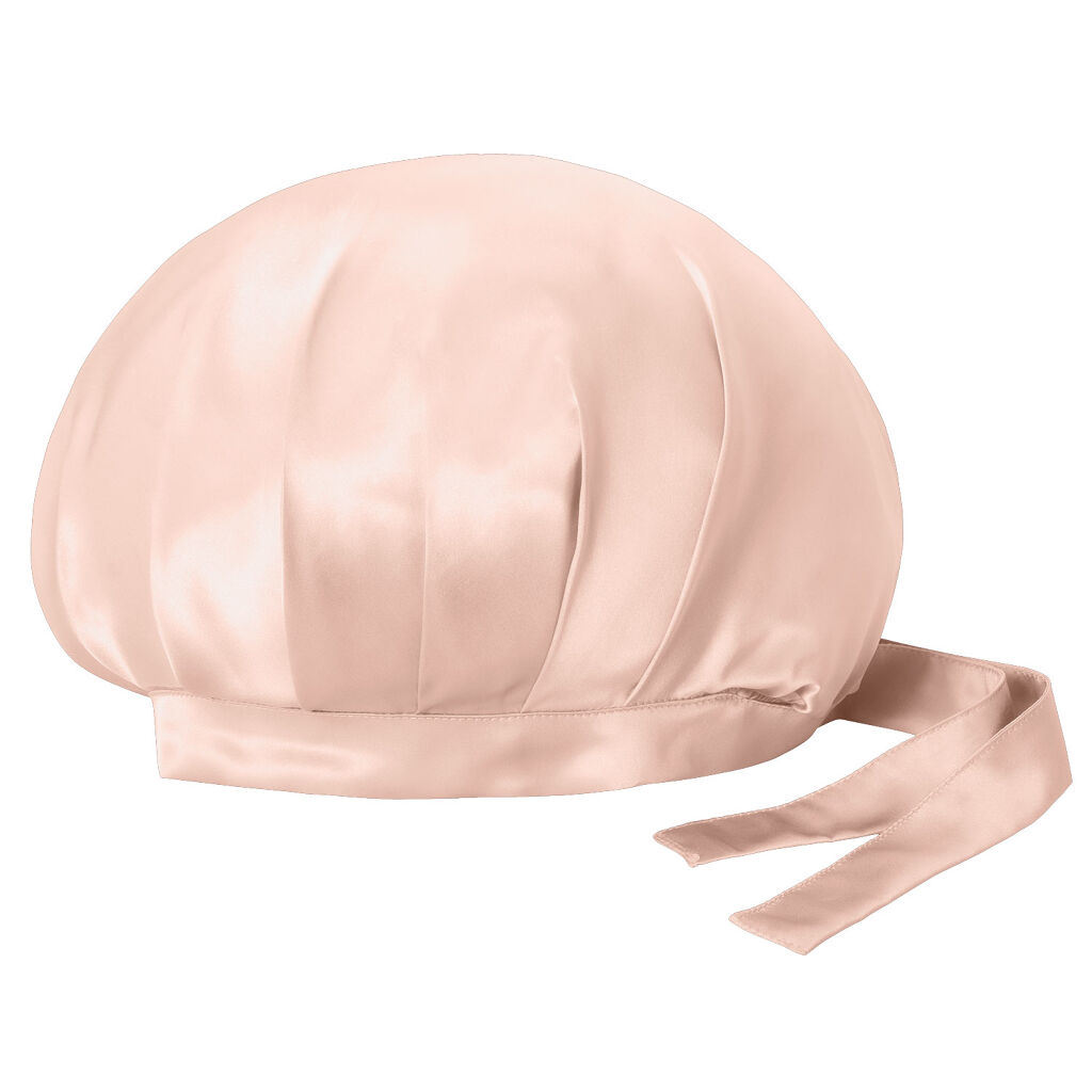 シルク ナイトキャップ（リボン） 14 サーモンピンク