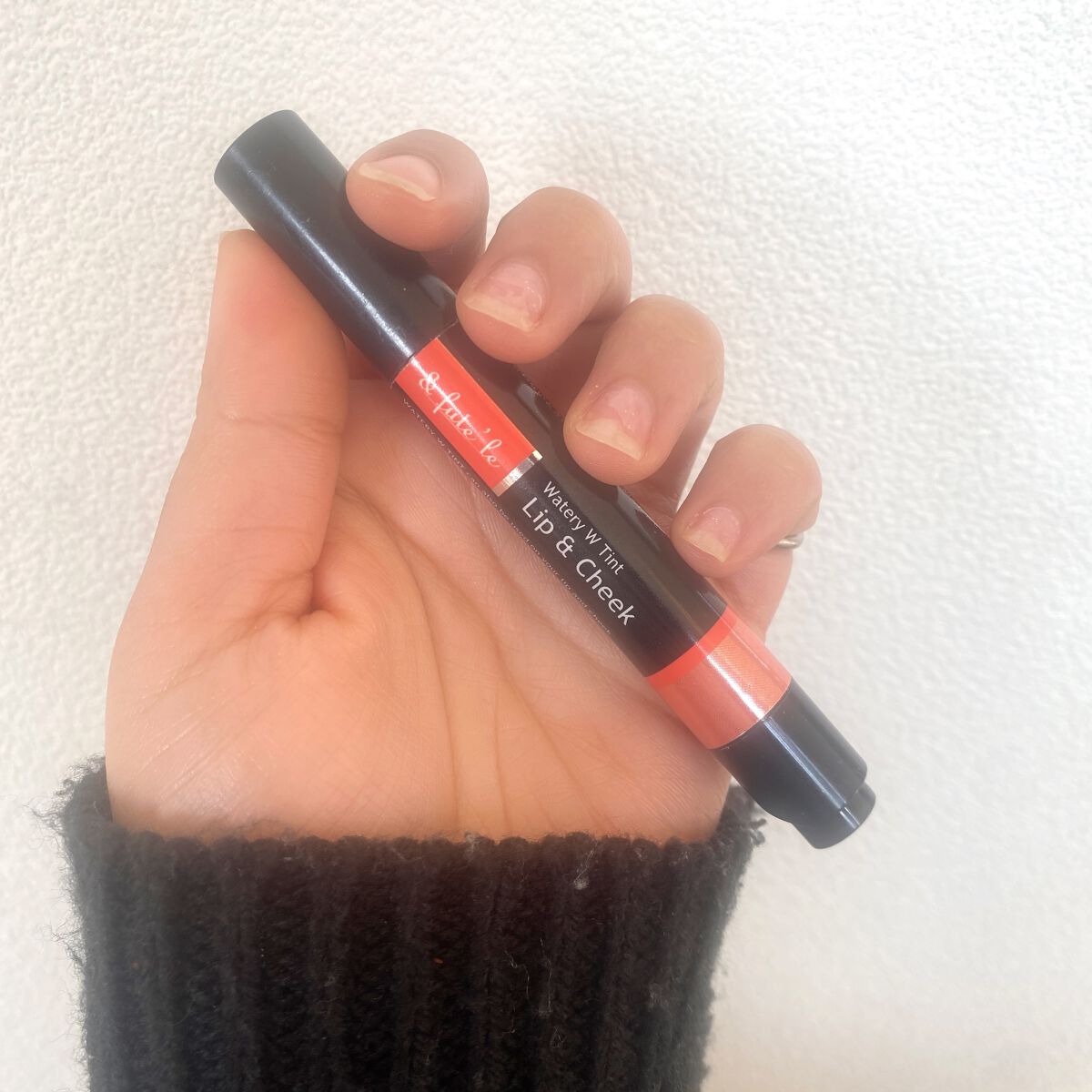 ウォータリー Wティント リップ&チーク/&fute'le/口紅を使ったクチコミ(1枚目)