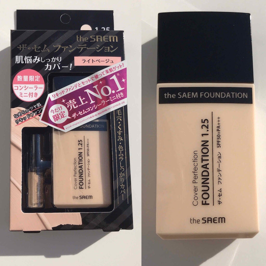 ザセム RFファンデーション/the SAEM/リキッドファンデーションを使ったクチコミ(1枚目)