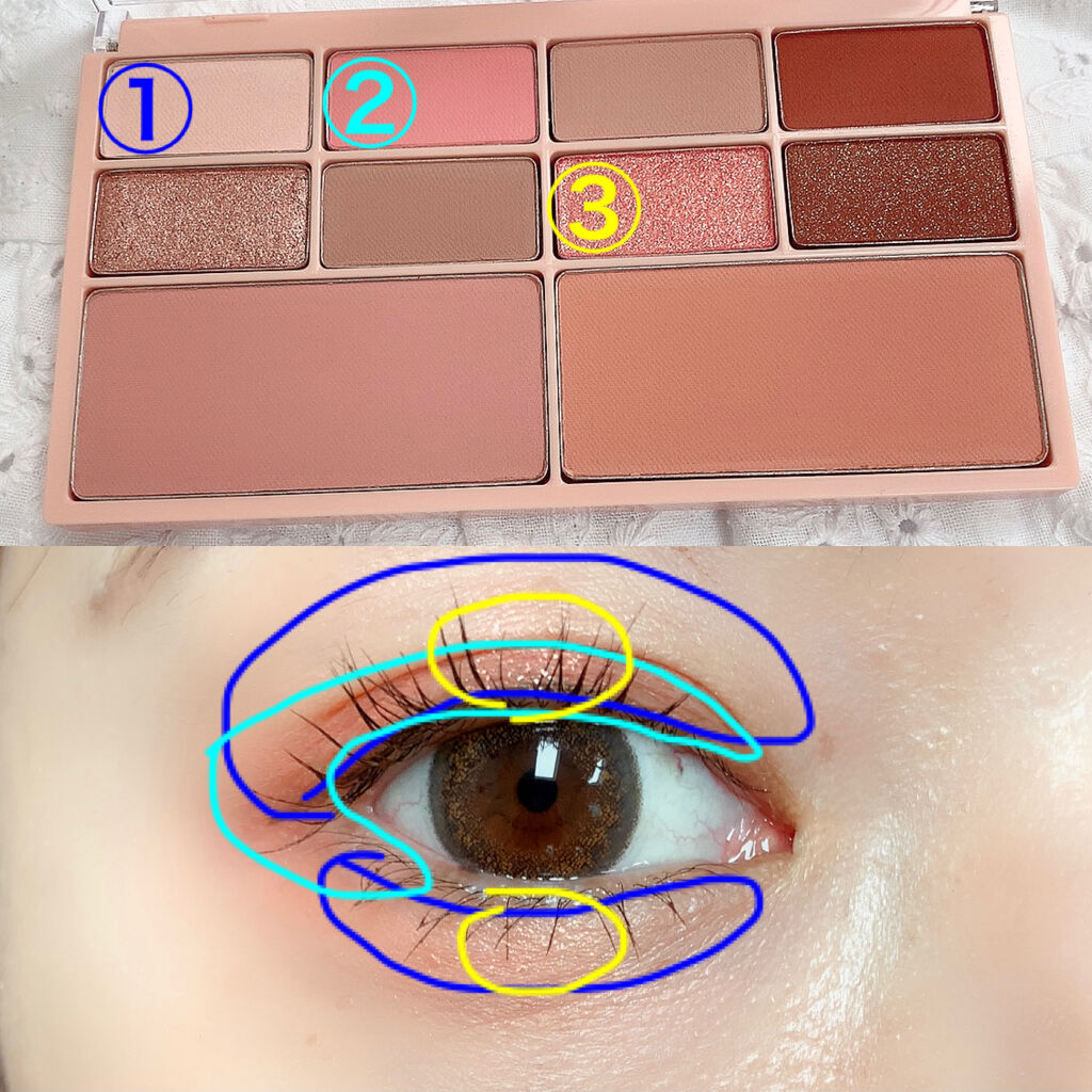 インク フィッティング カラー パレット/PERIPERA/アイシャドウパレットを使ったクチコミ（3枚目）