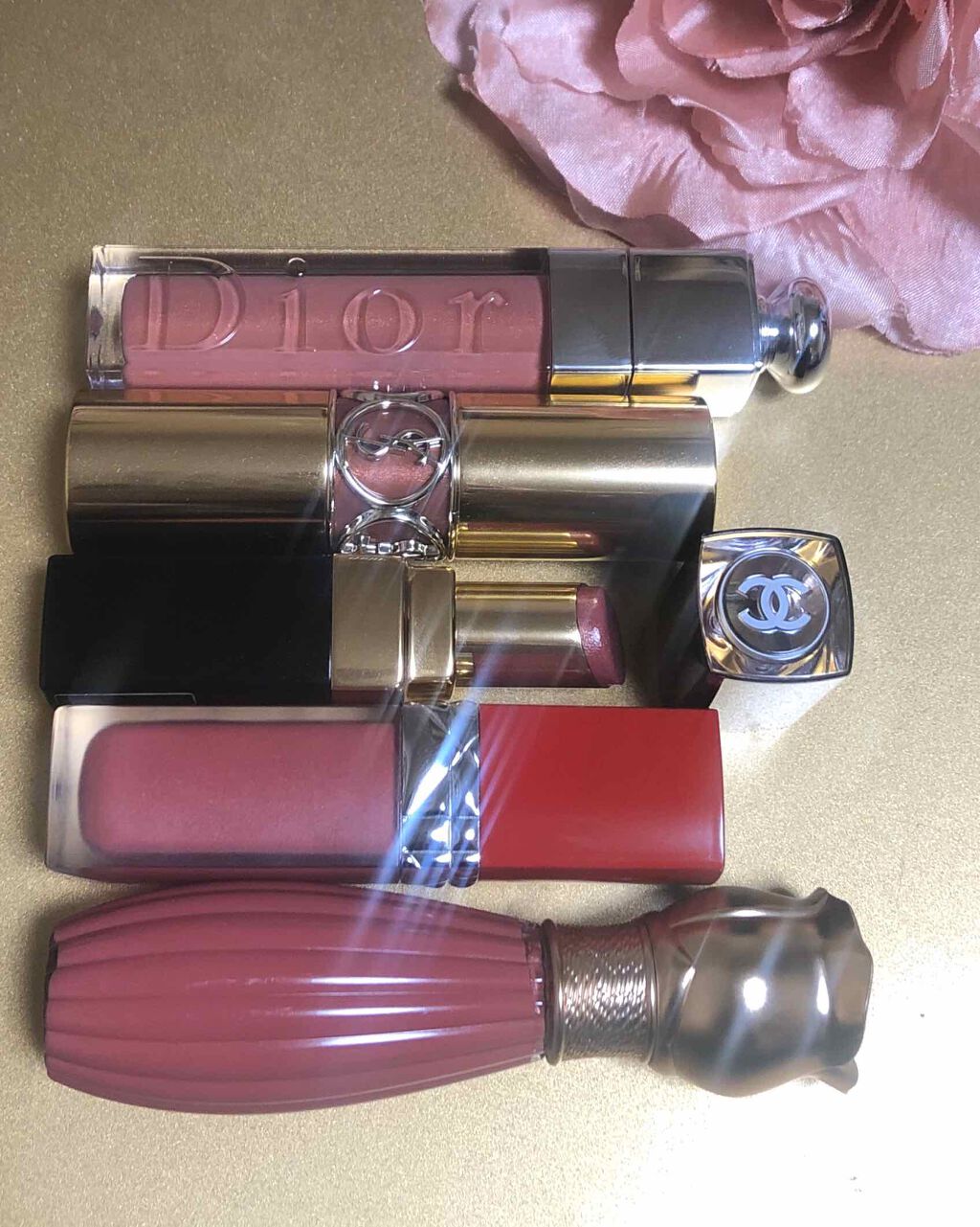 ルージュ ヴォリュプテ シャイン/YVES SAINT LAURENT BEAUTE/口紅を使ったクチコミ(1枚目)