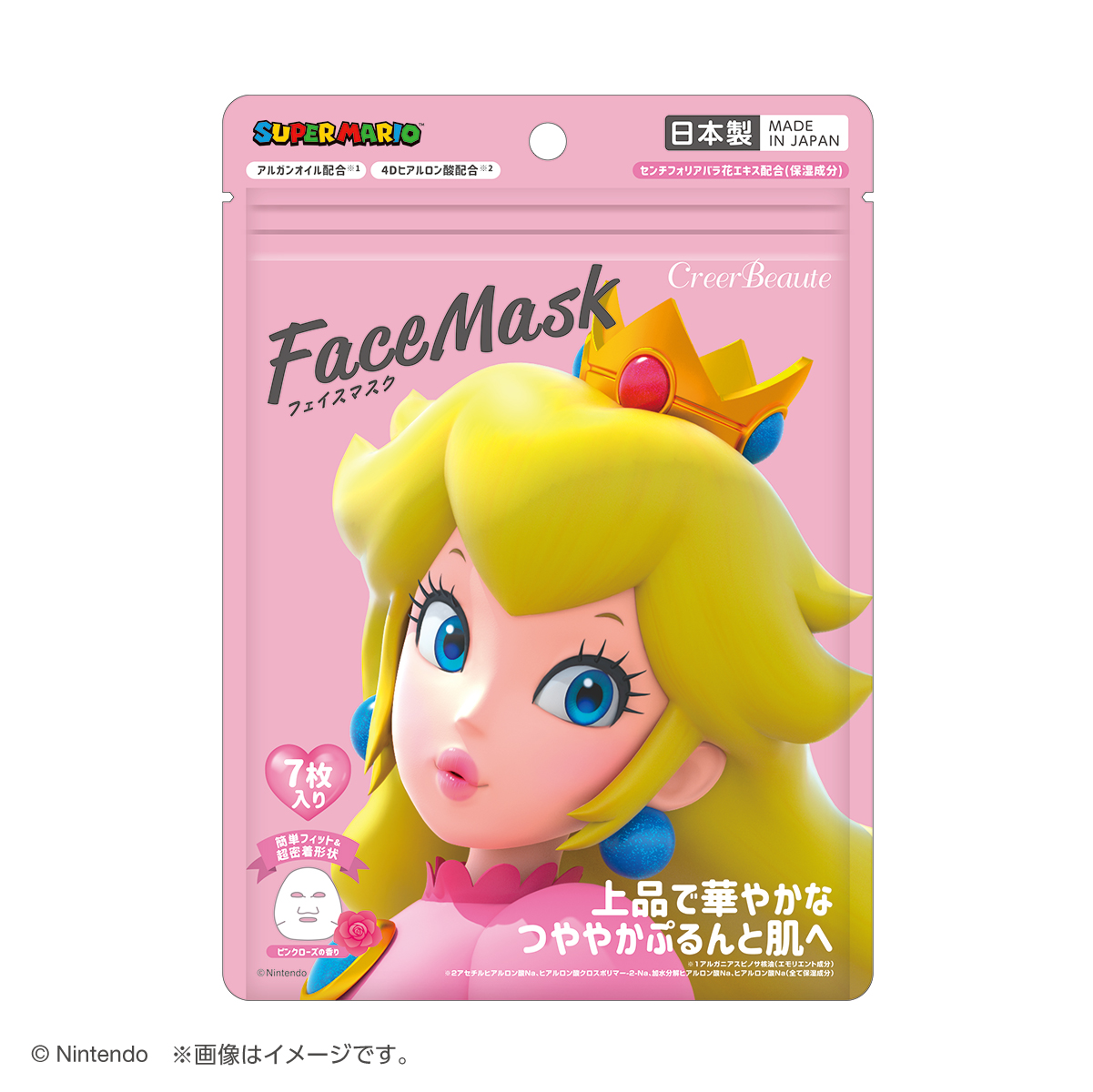 クレアボーテ スーパーマリオ　ピーチ姫　フェイスマスク