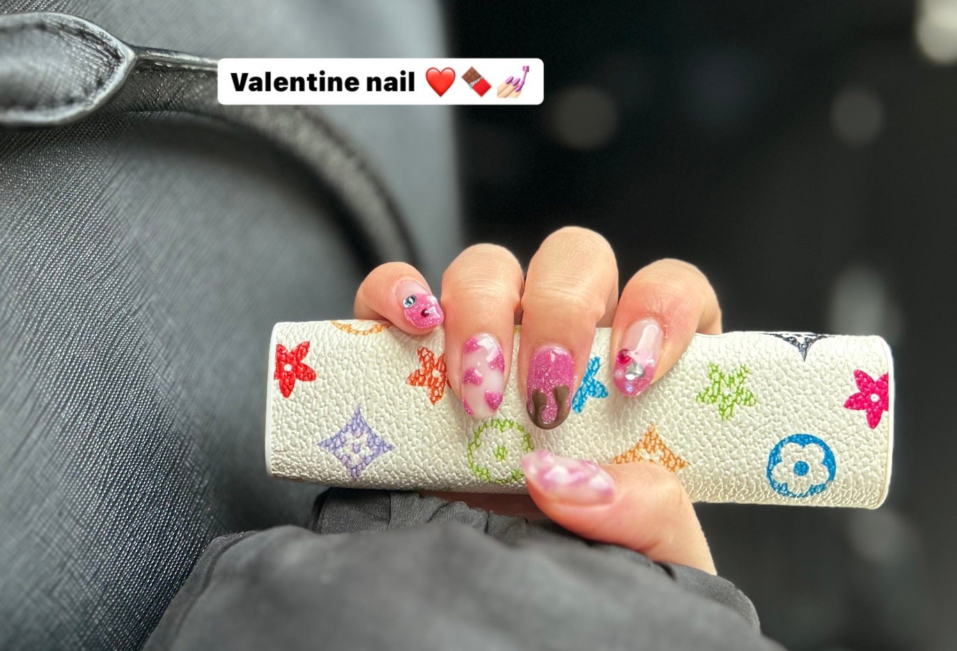 𝚁 𝚒 𝚔 𝚘 on LIPS 「selfnail💅🏻🩷筆の手入れ嫌いだから爪楊枝で!笑過ぎたけ..」(1枚目)