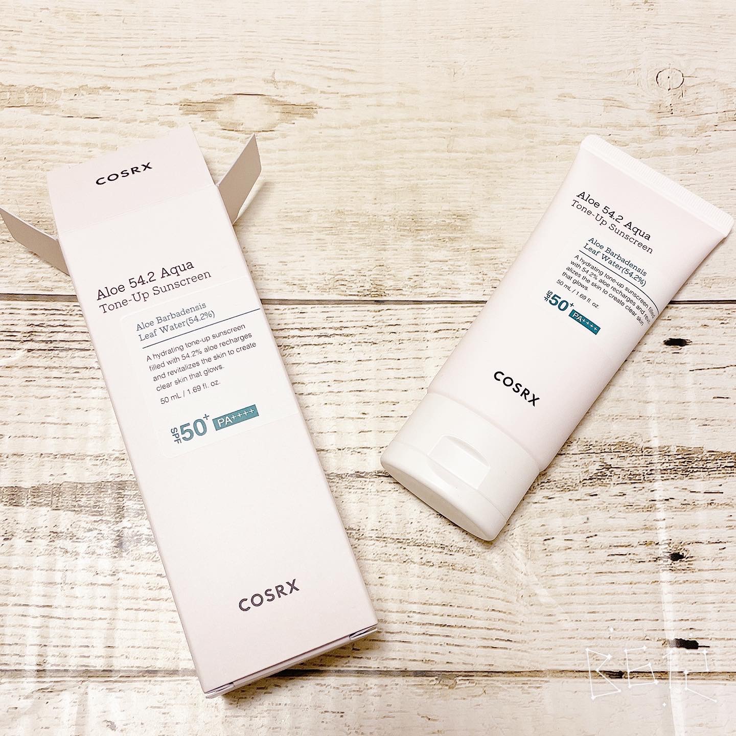 アロエ54.2アクアトーンアップUVクリーム　SPF50+ PA++++/COSRX/日焼け止めクリームを使ったクチコミ（1枚目）