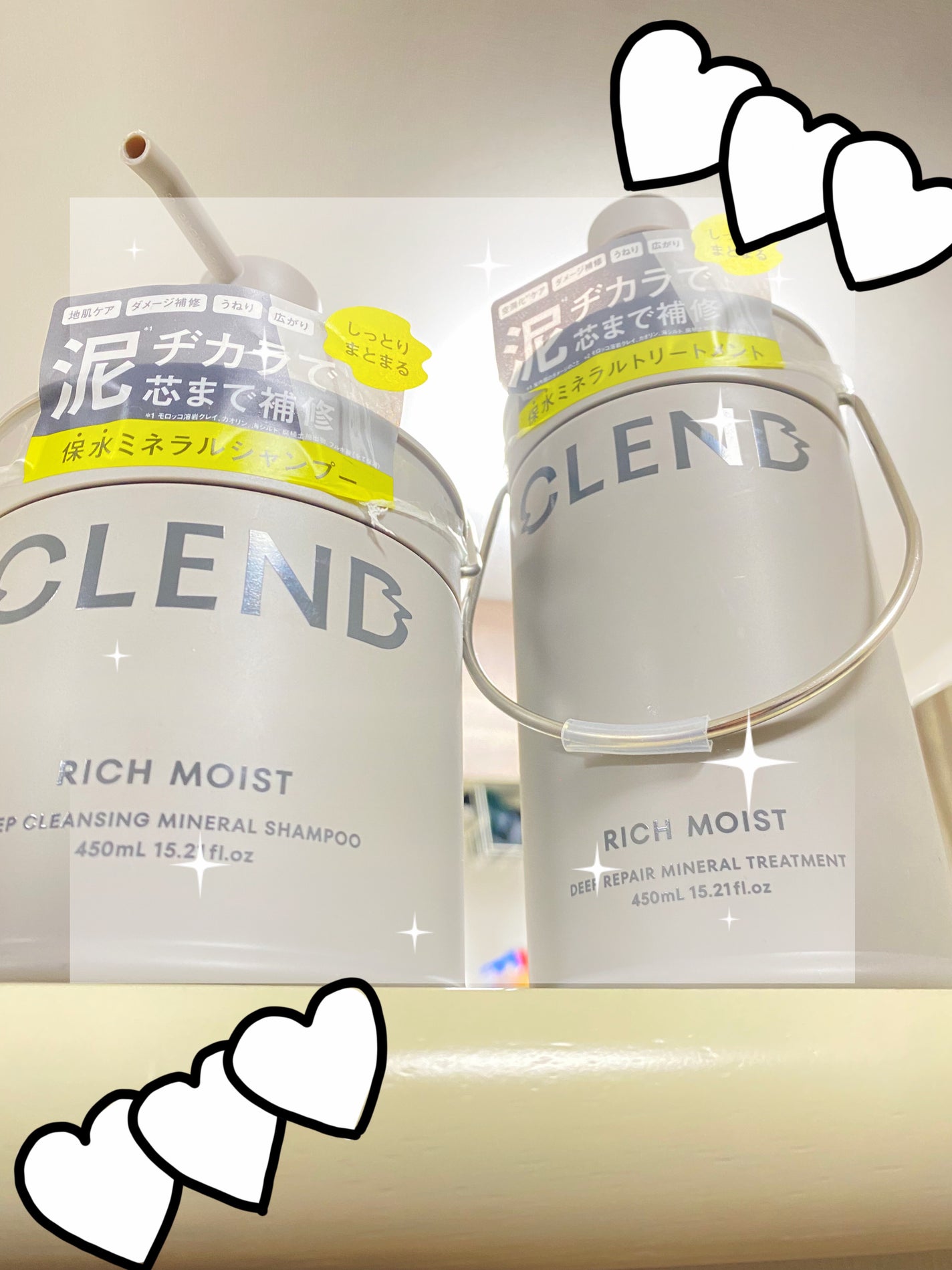 リッチモイスト ディープクレンジング ミネラル シャンプー/ディープリペア ミネラル トリートメント/CLEND/市販シャンプーを使ったクチコミ(1枚目)