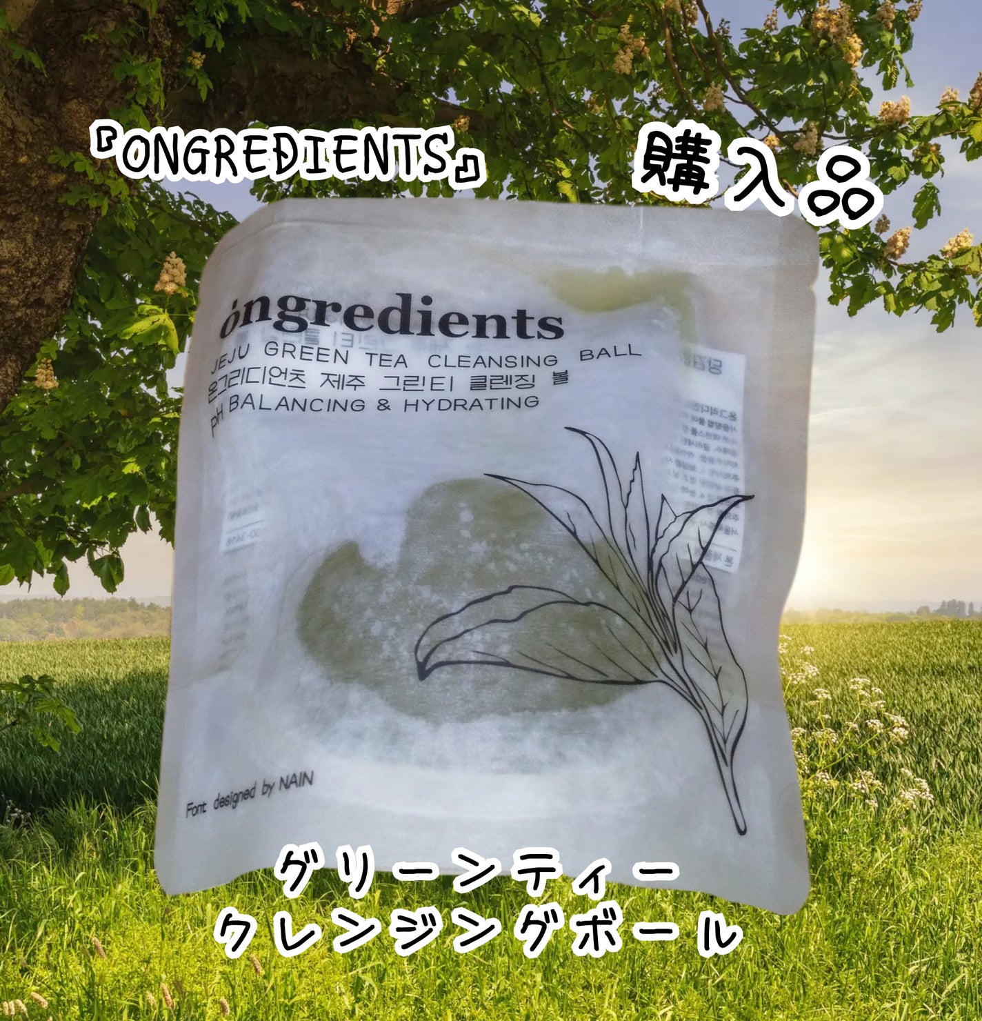 Jeju Green Tea Cleansing Ball/Ongredients/洗顔石鹸を使ったクチコミ(1枚目)
