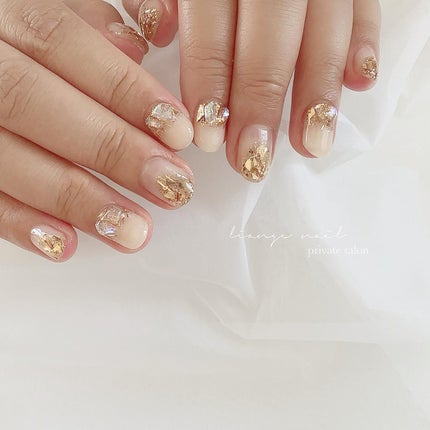 #ネイル,#大人ニュアンスネイル,#ニュアンスネイル,#ジェルネイル,#夏ネイル,#ビジューネイルのネイルデザイン