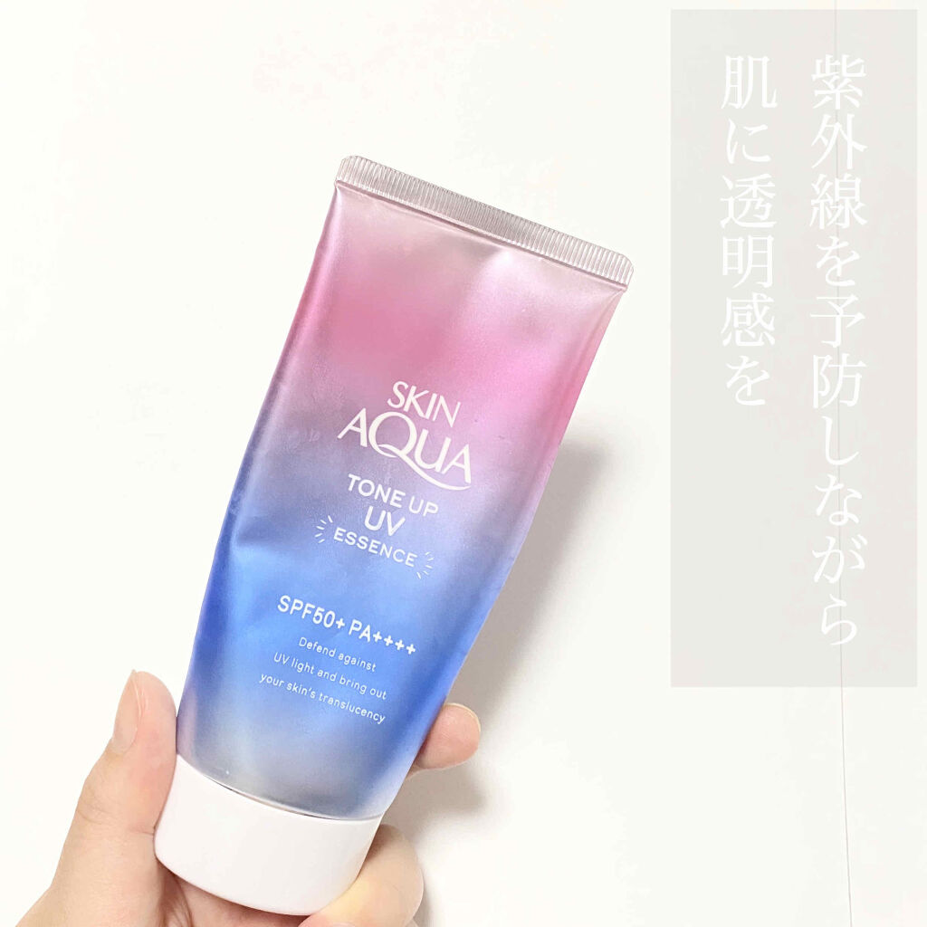 スキンアクア
トーンアップUVエッセンスa
ラベンダー




もう感度リピしたかわからない日焼け止め〜！


体だけでなく顔にも使えて化粧下地にもなる優秀さ！
パープルなのでトーンアップしてくれるところもすき☺️



わたしは首より顔の