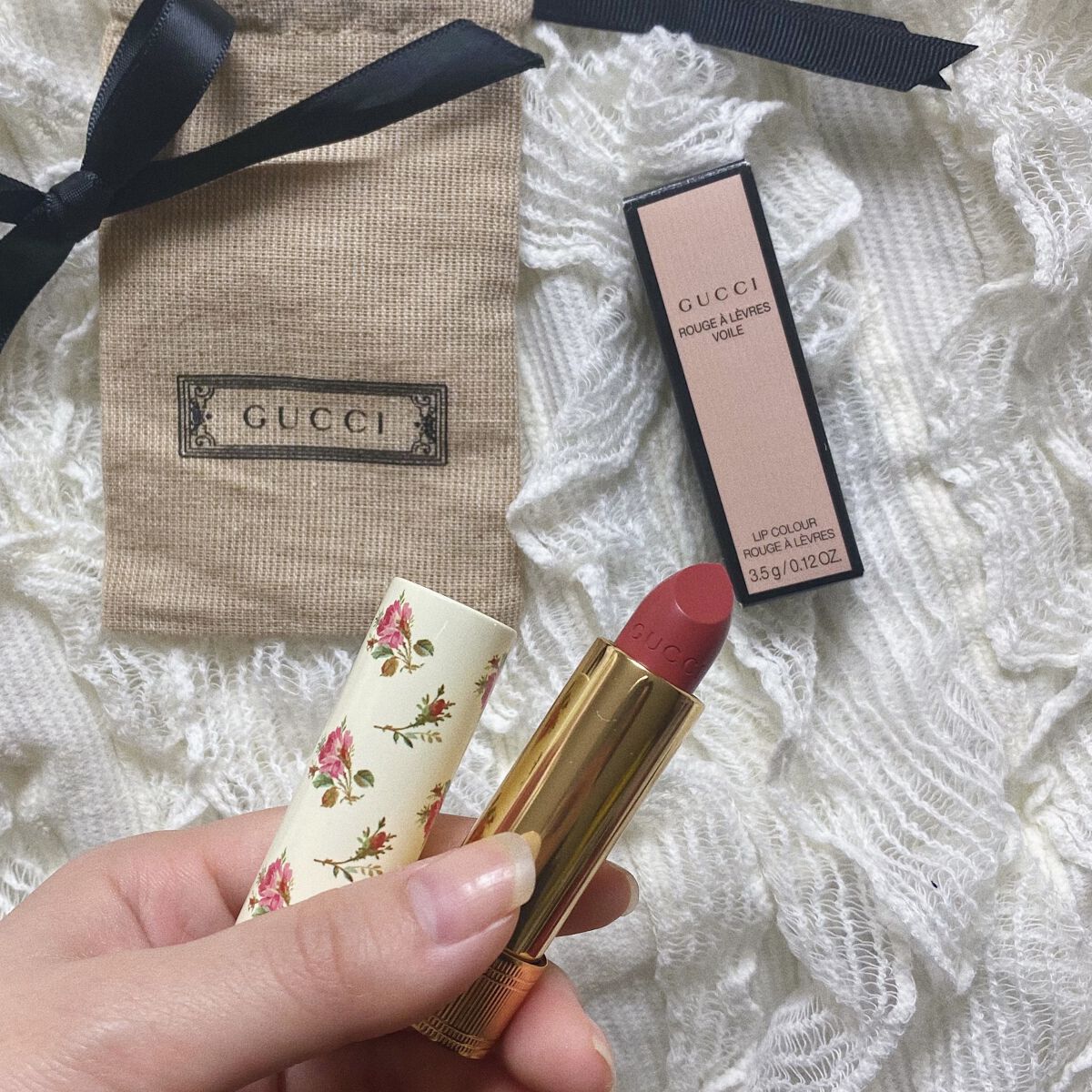 グッチ ルージュ ア レーヴル ヴォワル/GUCCI beauty/口紅を使ったクチコミ（1枚目）