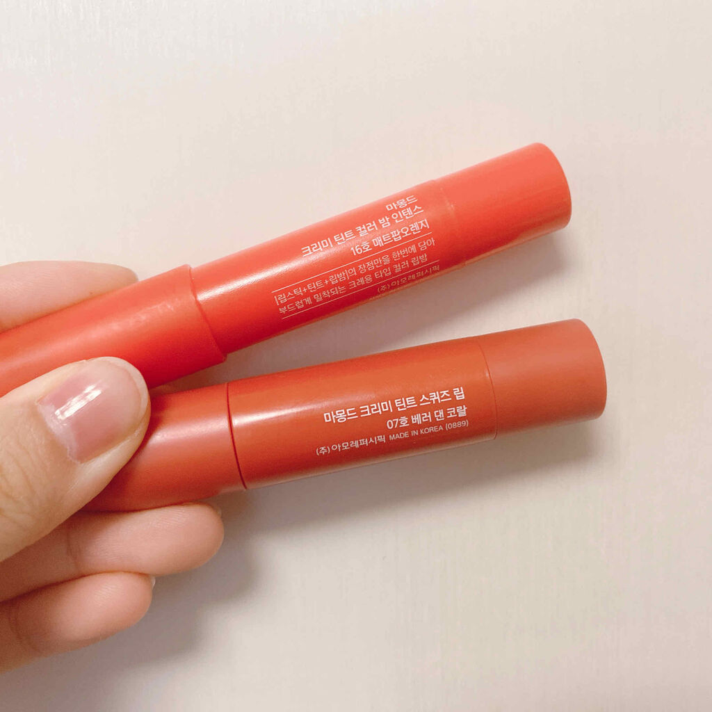 クリーミーティント スクウィーズリップ/Mamonde/リップティントを使ったクチコミ（3枚目）