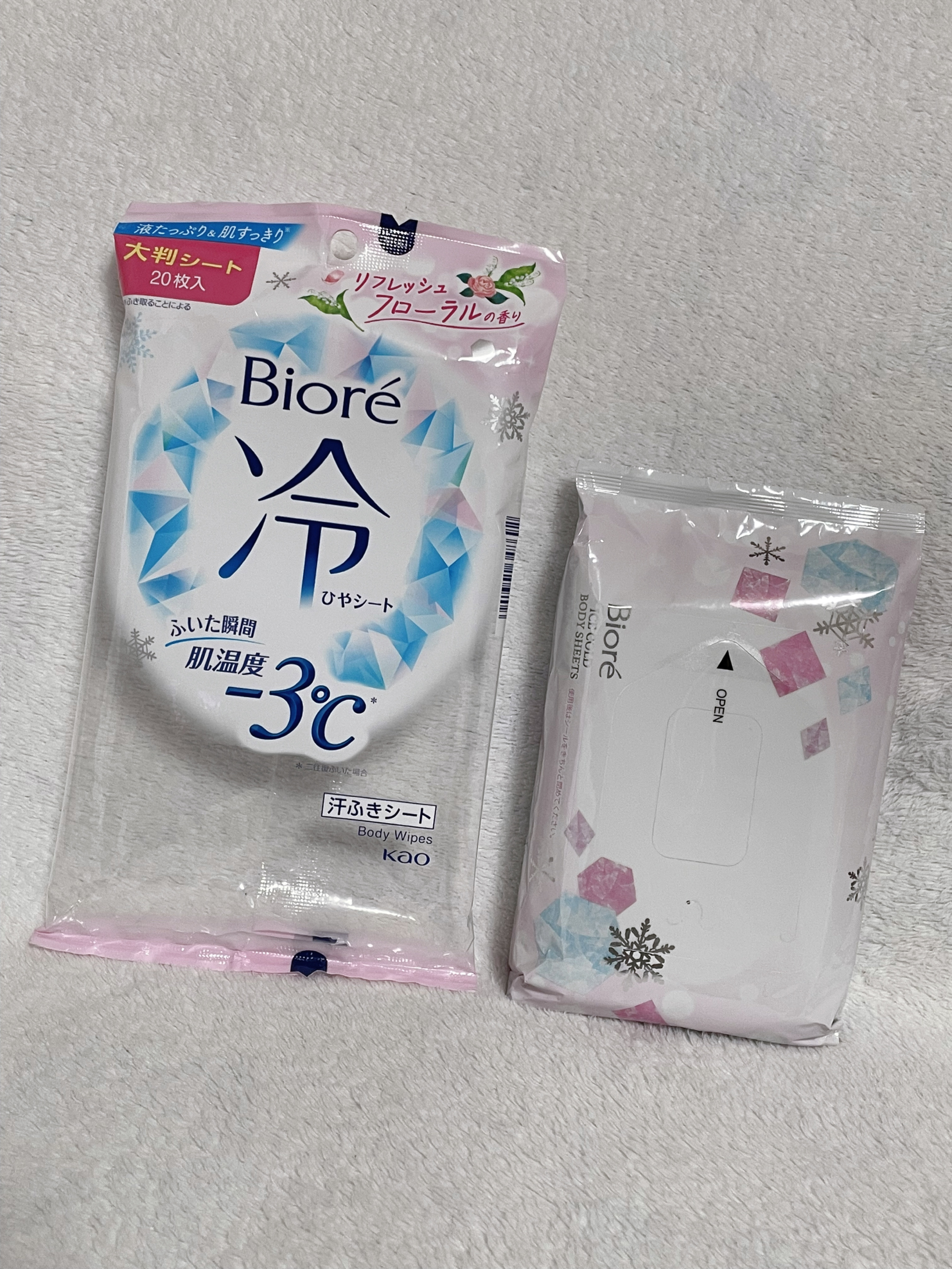 冷シート リフレッシュフローラルの香り/ビオレ/ボディシートを使ったクチコミ（1枚目）