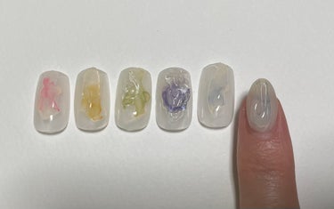 enoi nuance inkのクチコミ「
淡いSpring nail🌸


ベースカラー
NAILTOWN irogel T-6

i.....」（3枚目）