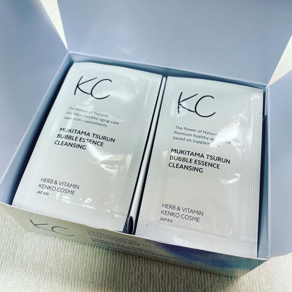 KC むきタマつるん 発泡美容液クレンジング/ハーブ健康本舗/クレンジングジェルを使ったクチコミ（2枚目）