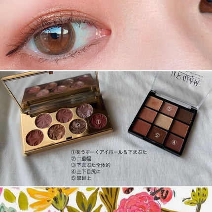 UR GLAM BLOOMING EYE COLOR PALETTE/U R GLAM/アイシャドウパレットを使ったクチコミ(2枚目)
