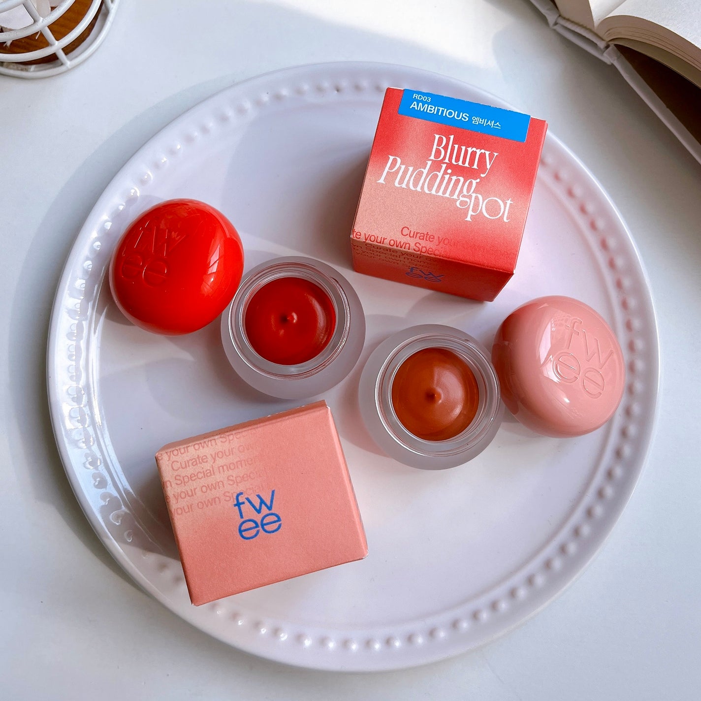 リップアンドチーク ブラーリープリンポット/fwee/口紅を使ったクチコミ(6枚目)