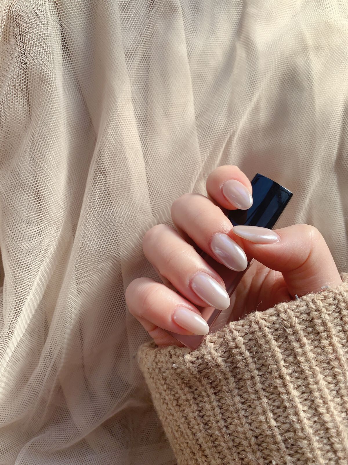 #ジェルネイル,#シンプルネイル,#ワンカラーネイル,#オーロラネイル,#ミラーネイルのネイルデザイン