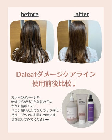 ヘアパック in ミスト/Daleaf/ヘアミルクを使ったクチコミ（1枚目）