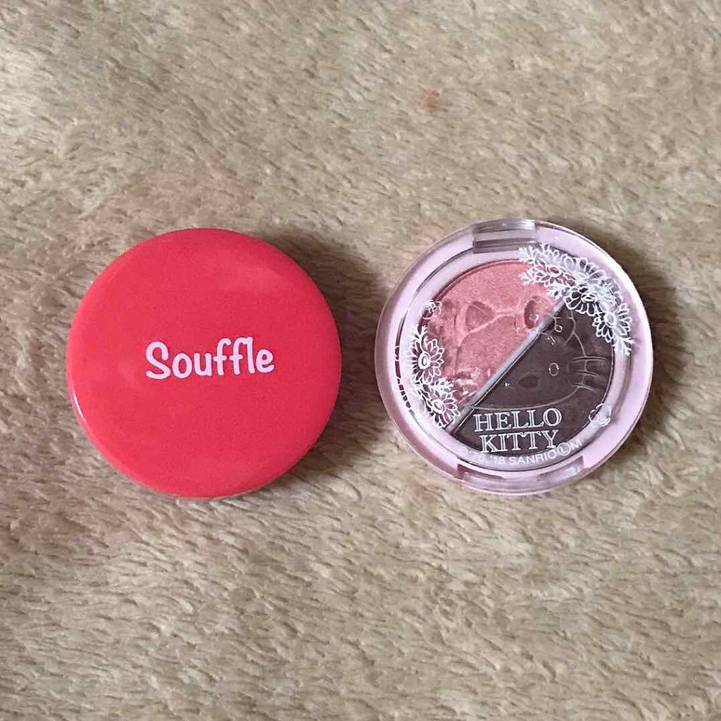 スフレチーク Souffle/DAISO/ジェル・クリームチークを使ったクチコミ（2枚目）