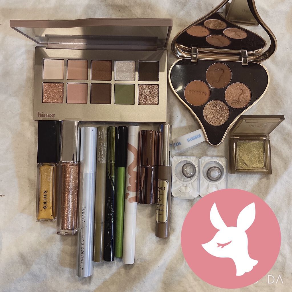 single eye color se-07 カーキ/la peau de gem./単色アイシャドウを使ったクチコミ（1枚目）