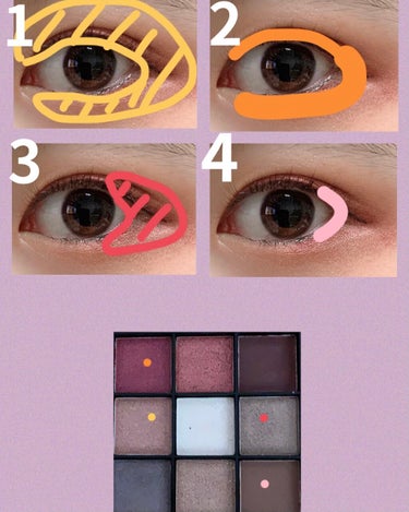 UR GLAM　BLOOMING EYE COLOR PALETTE/U R GLAM/パウダーアイシャドウを使ったクチコミ（2枚目）