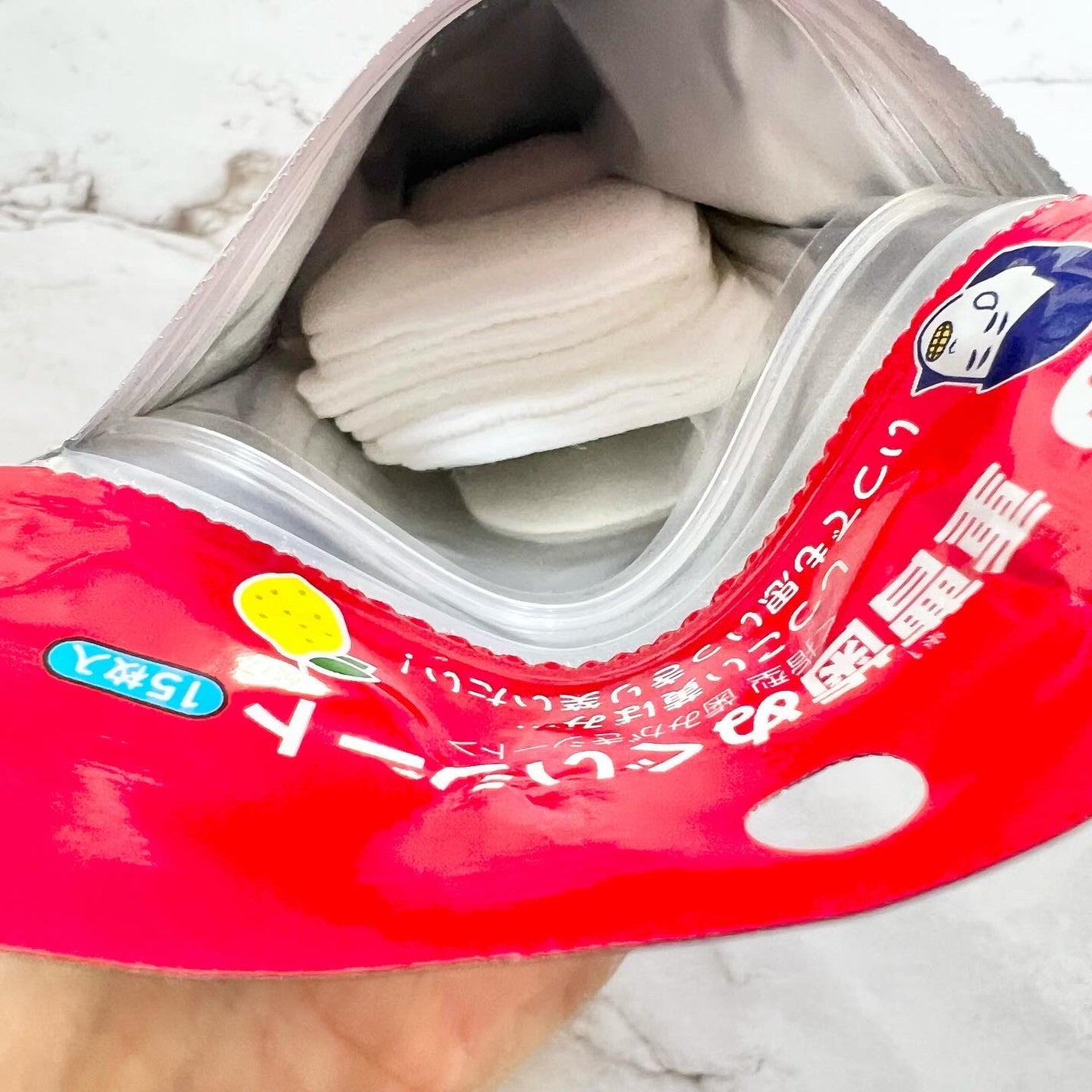 重曹歯ぬぐいシート/毛穴撫子/その他オーラルケアを使ったクチコミ(2枚目)