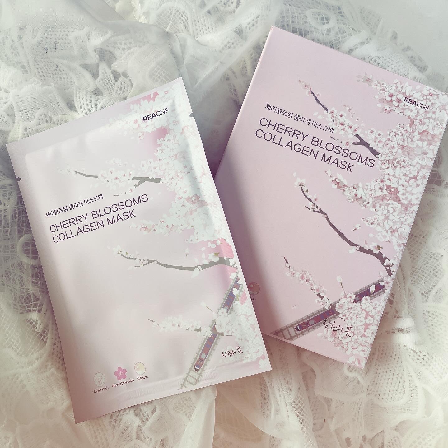 チェリーブロッサム コラーゲンマスク/REACNF/シートマスク・パックを使ったクチコミ（1枚目）