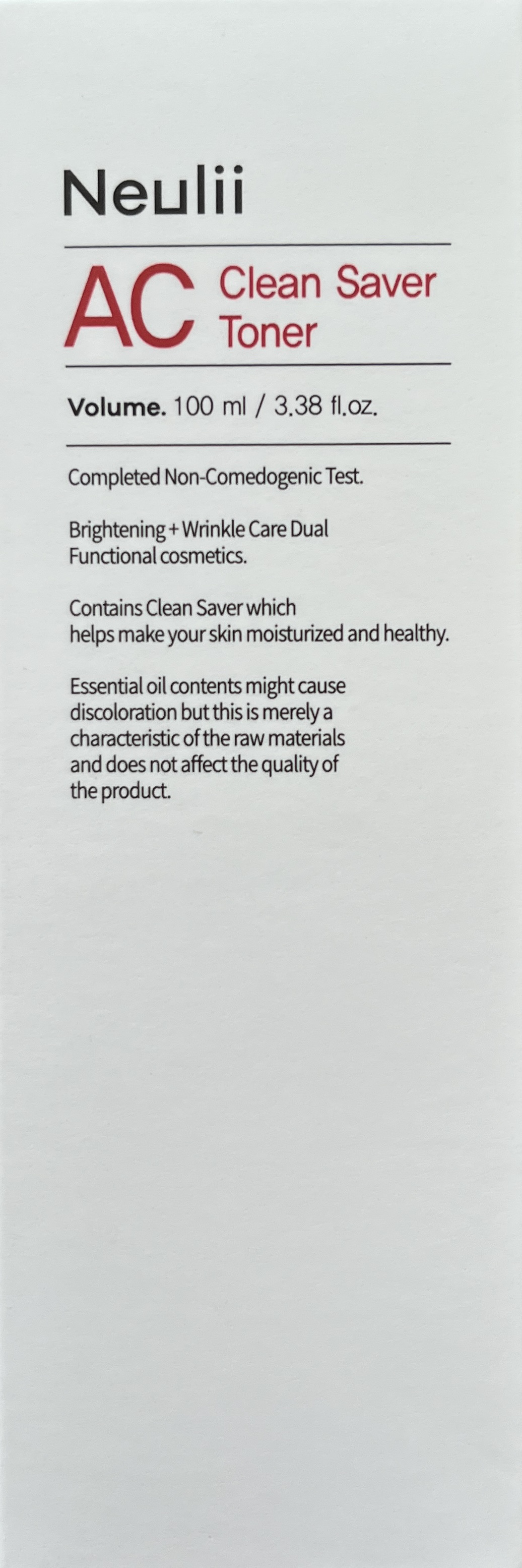 AC クリーンセイバー トナー/Neulii/化粧水を使ったクチコミ（2枚目）