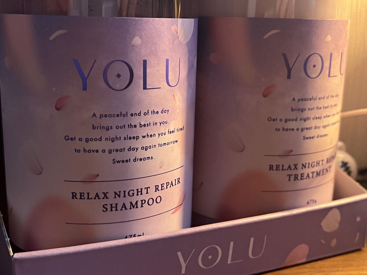 サクラ カームナイトリペアシャンプー／トリートメント ヘアケアセット/YOLU/市販シャンプーを使ったクチコミ（1枚目）