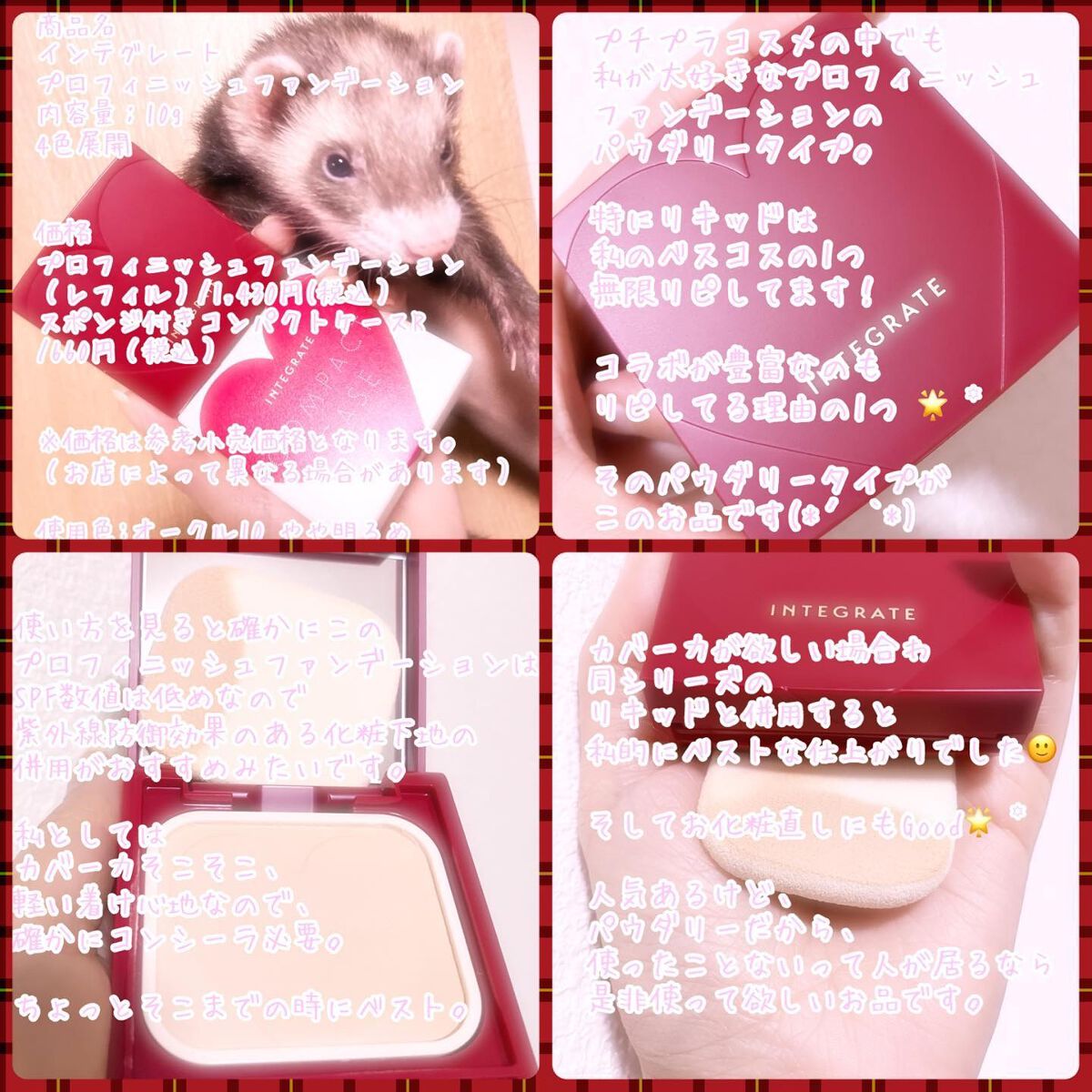 プロフィニッシュファンデーション/インテグレート/パウダーファンデーションを使ったクチコミ(10枚目)