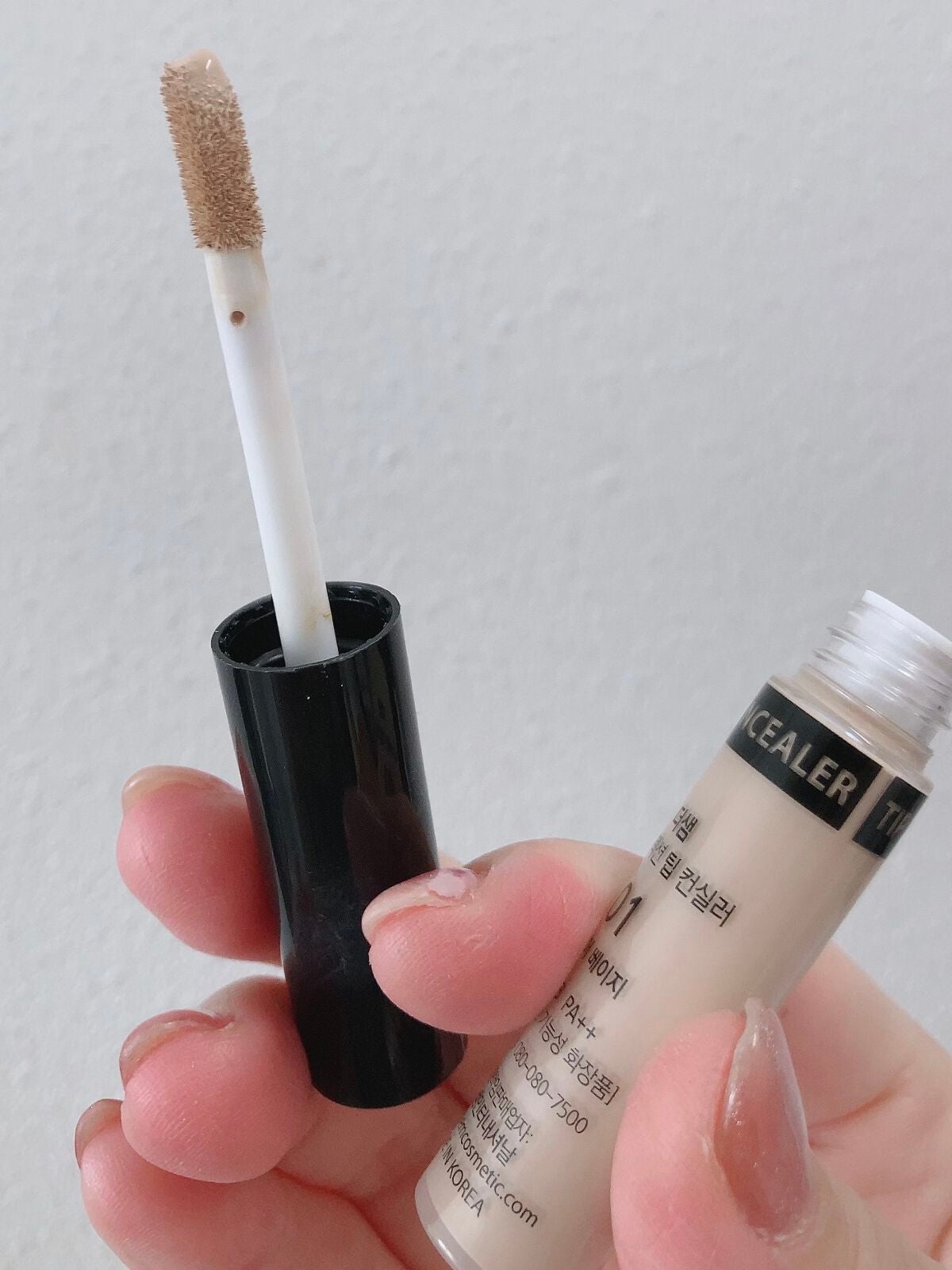 カバーパーフェクション チップコンシーラー/the SAEM/リキッドコンシーラーを使ったクチコミ(2枚目)