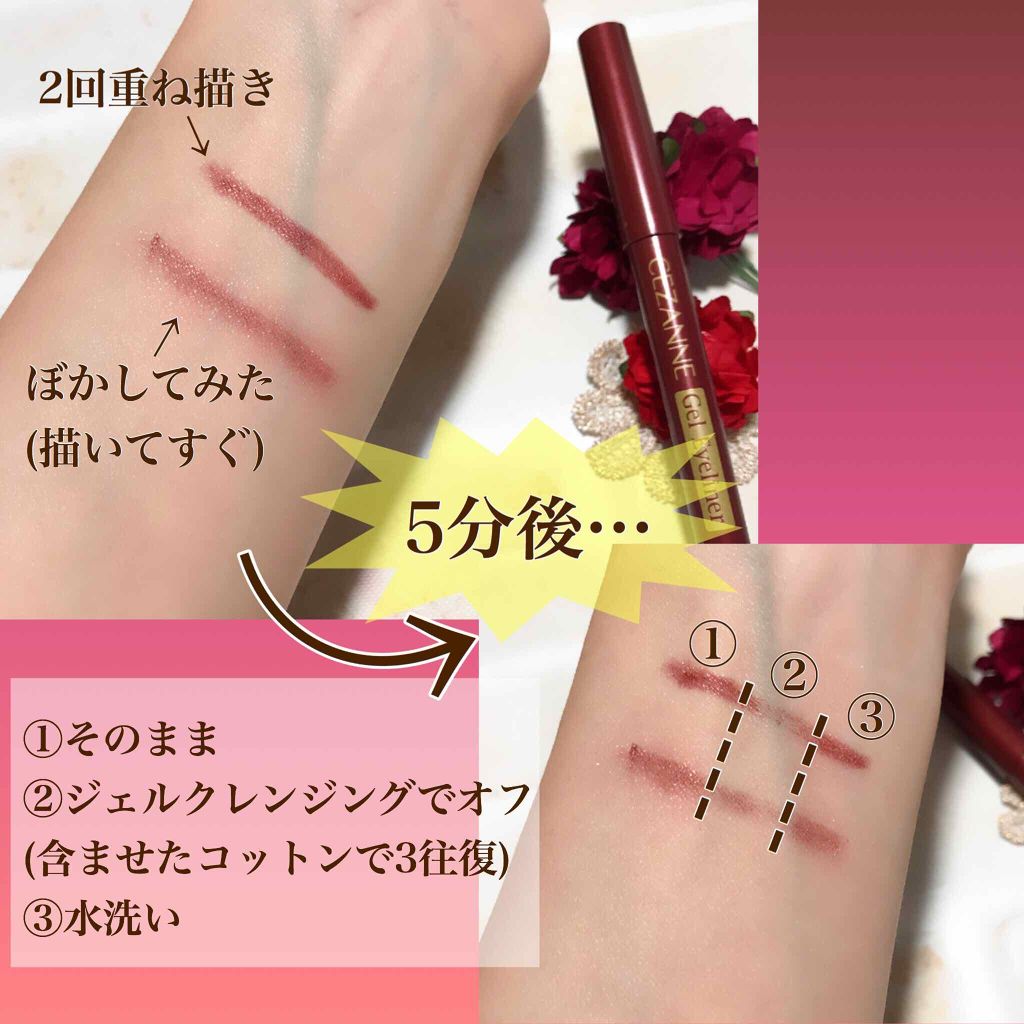 ジェルアイライナー/CEZANNE/ジェルアイライナーを使ったクチコミ（2枚目）