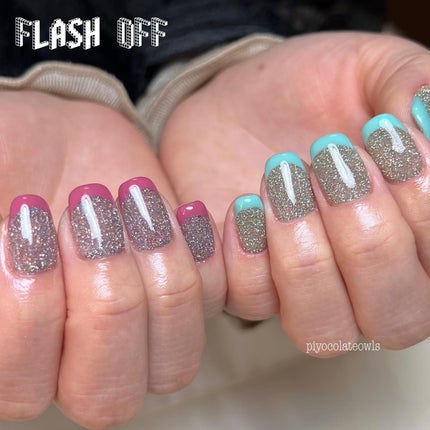 ぴよこれいと  あうるす on LIPS 「フラッシュラメベースのカラーフレンチ💅アゲハ先生( @ageh..」(4枚目)