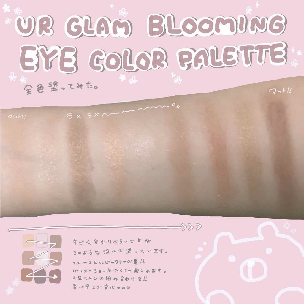 UR GLAM　BLOOMING EYE COLOR PALETTE/U R GLAM/アイシャドウパレットを使ったクチコミ（3枚目）