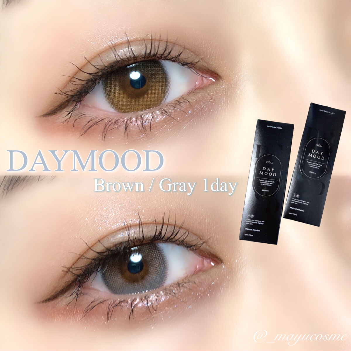 デームードワンデー(DAYMOOD 1day) 02 グレー/OLOLA/ワンデー（１DAY）カラコンを使ったクチコミ（1枚目）
