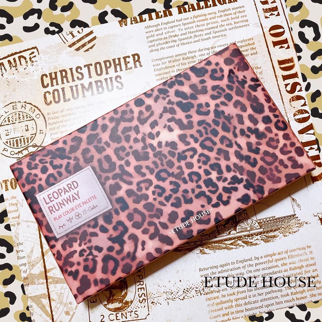 プレイカラーアイパレット レオパードランウェイ/ETUDE/アイシャドウパレットを使ったクチコミ（1枚目）