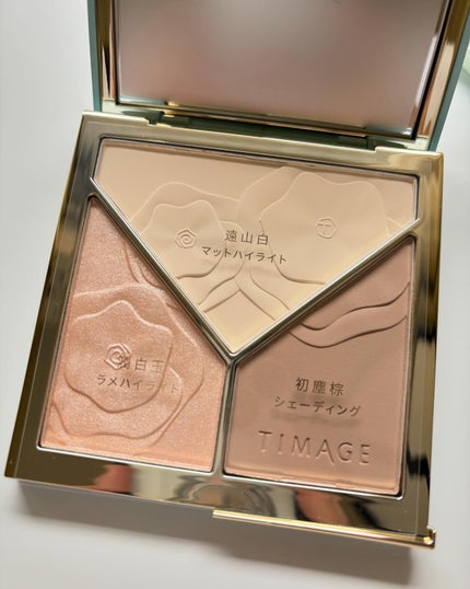 ハイライトシェーディングパレット/TIMAGE/パウダーハイライトを使ったクチコミ(4枚目)