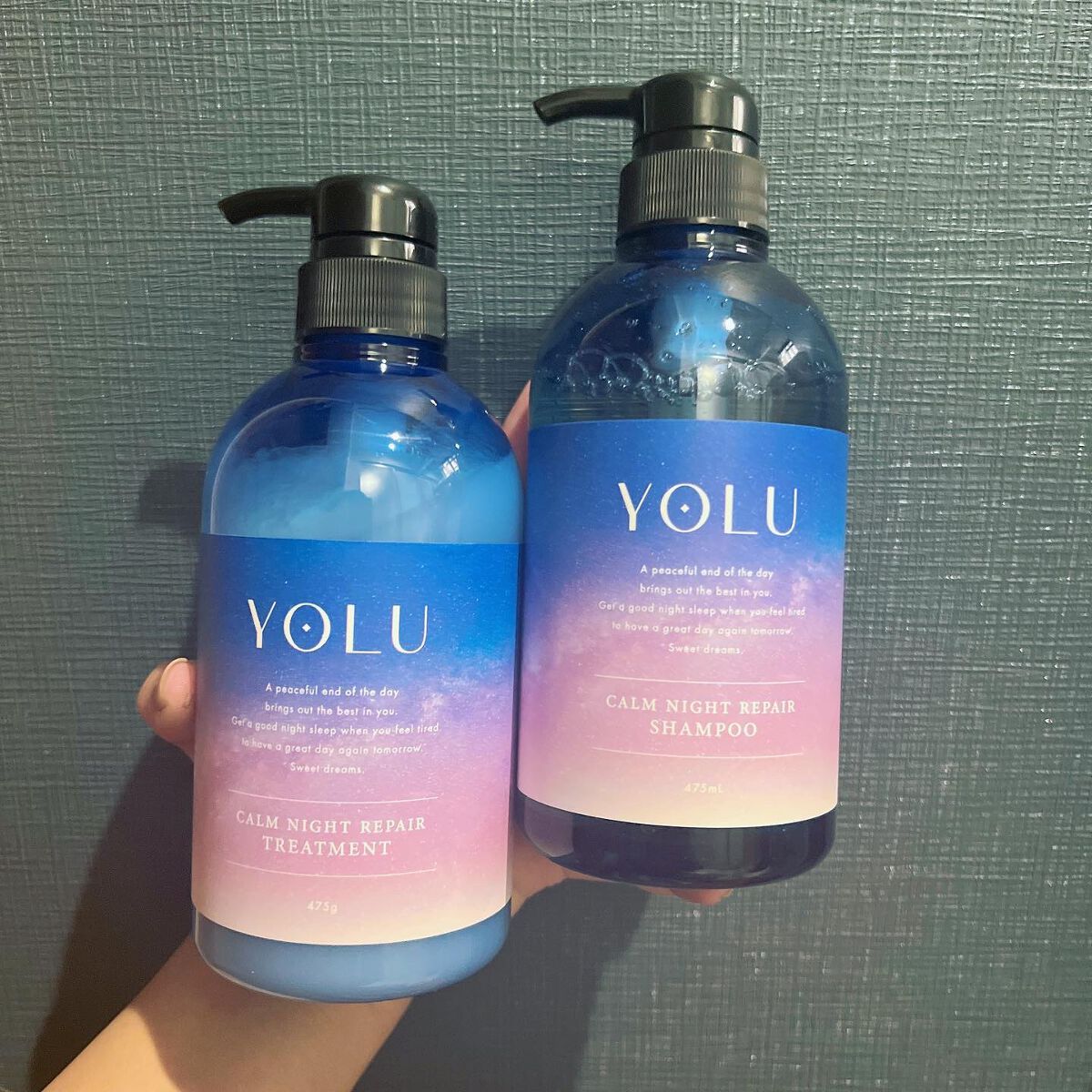 カームナイトリペアシャンプー／トリートメント/YOLU/市販シャンプーを使ったクチコミ（1枚目）