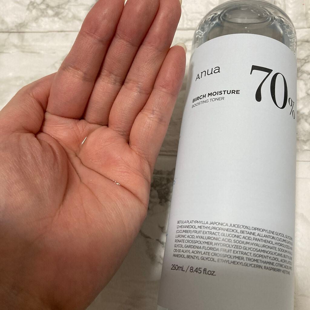 シラカバ 70% 水分ブースティングトナー/Anua/化粧水を使ったクチコミ(2枚目)