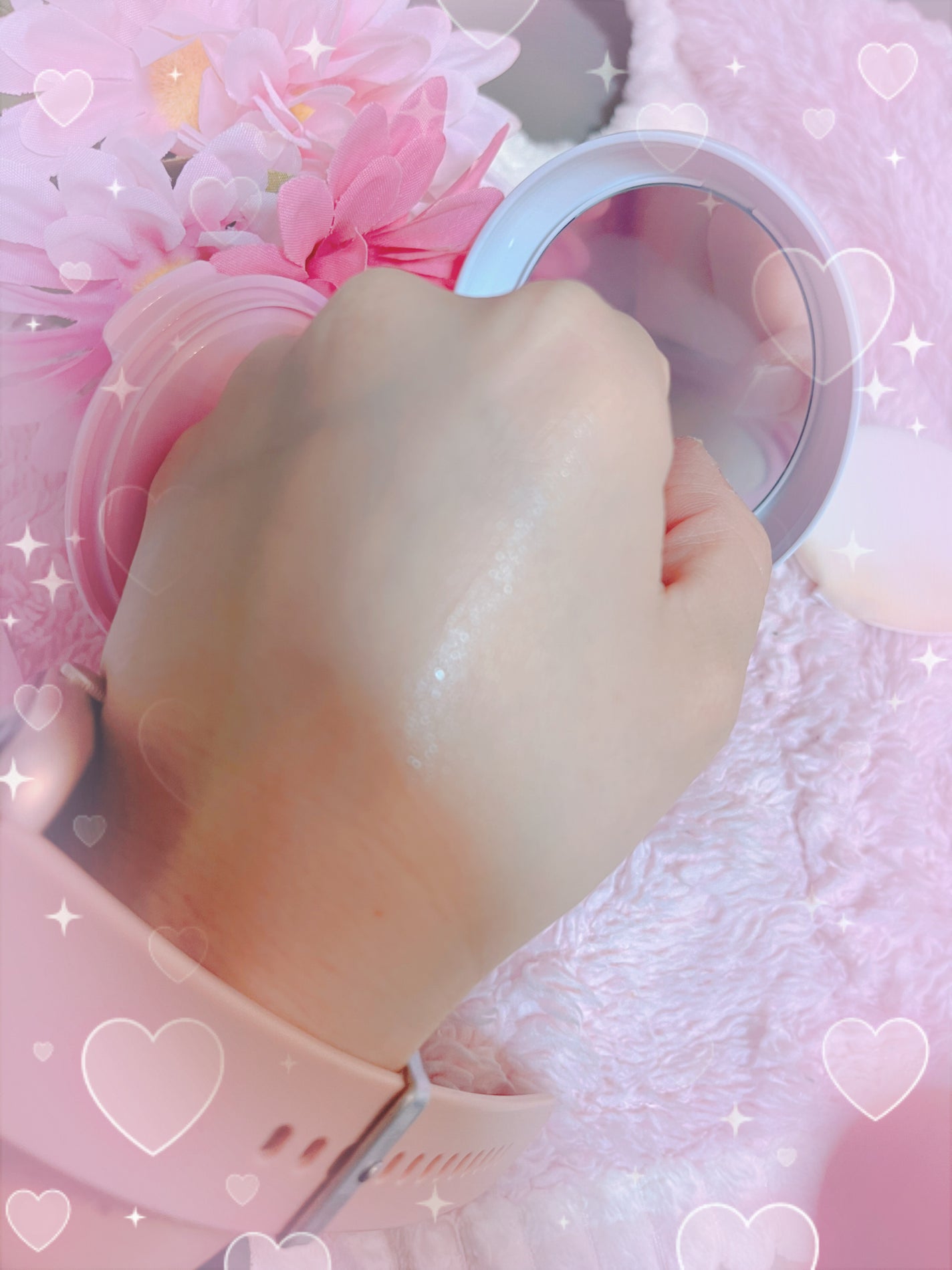 デューイーメッシュファンデーション/ASUNE /クッションファンデーションを使ったクチコミ(2枚目)