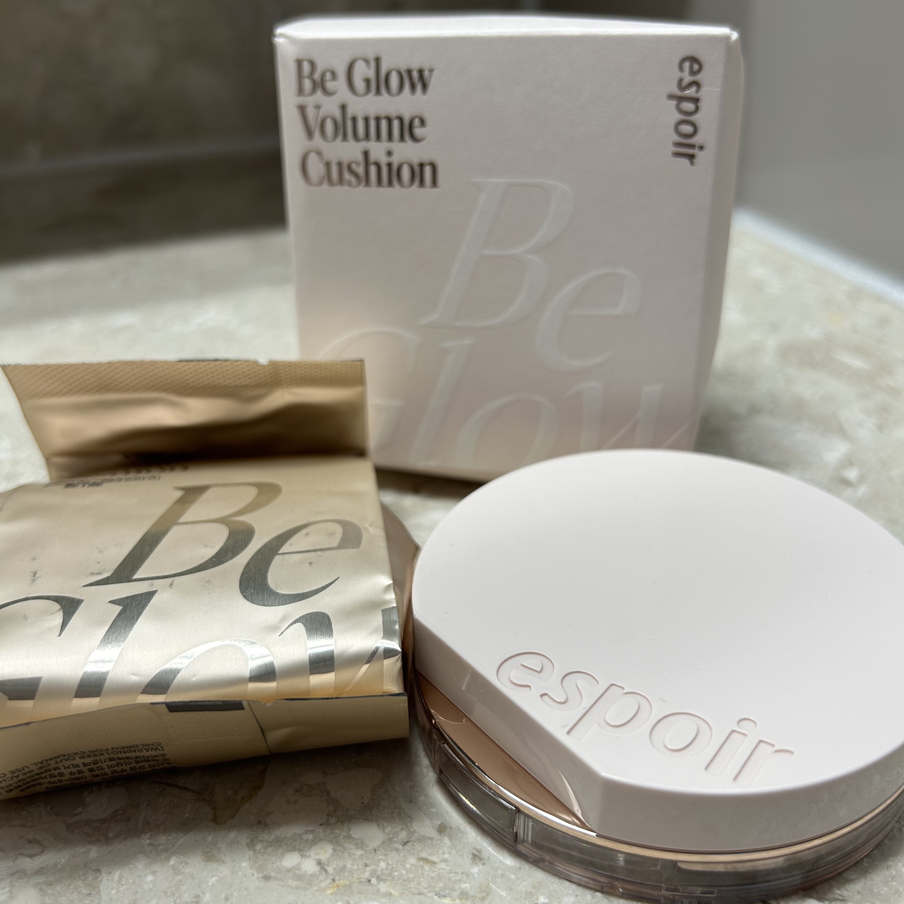 エスポア ビーグロー ボリュームクッション 23 ベージュ/espoir/クッションファンデーションを使ったクチコミ（2枚目）