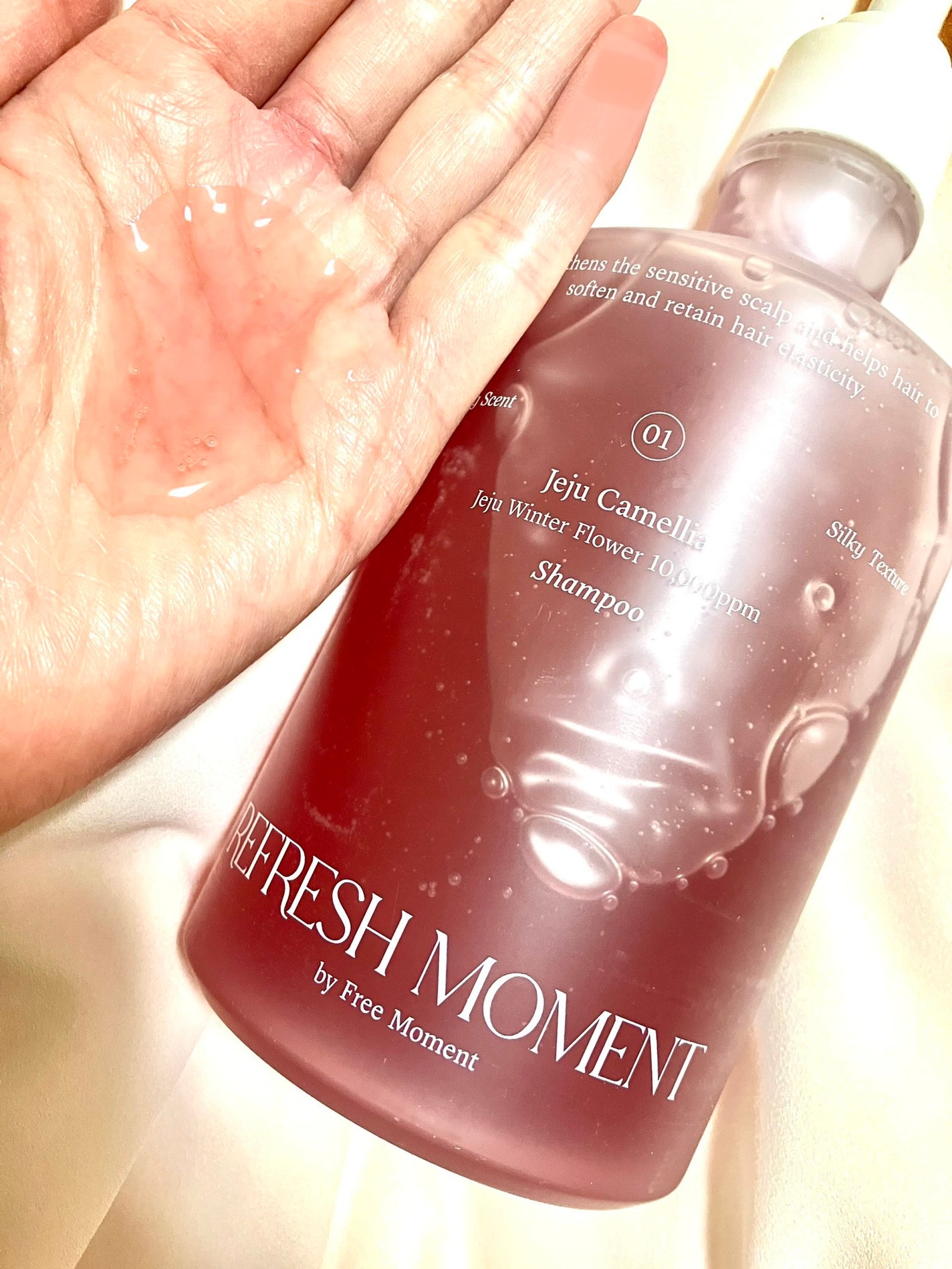 リフレッシュモーメントパフュームシャンプー/トリートメント Jeju Camellia/Free Moment /市販シャンプーを使ったクチコミ(2枚目)