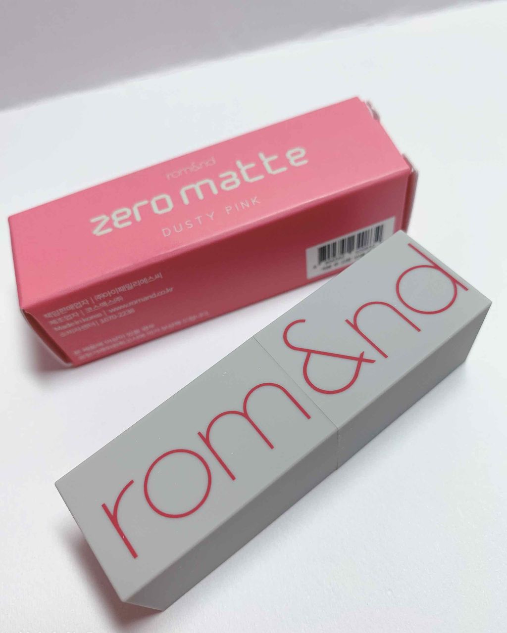 ゼログラムマットリップスティック Dusty Pink/rom&nd/口紅を使ったクチコミ（1枚目）