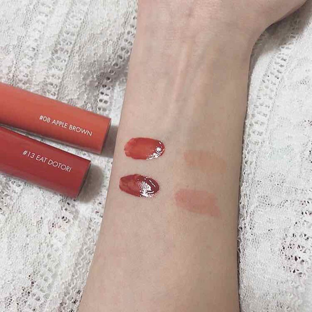 ジューシーラスティングティント/rom&nd/リップティントを使ったクチコミ(2枚目)