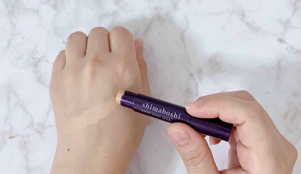 ホワイトカバースティック/shimaboshi/化粧下地を使ったクチコミ(4枚目)