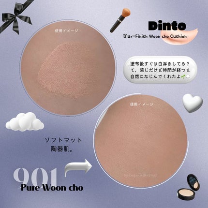 ブラーフィニッシュ雲楚クッション/Dinto/クッションファンデーションを使ったクチコミ(4枚目)