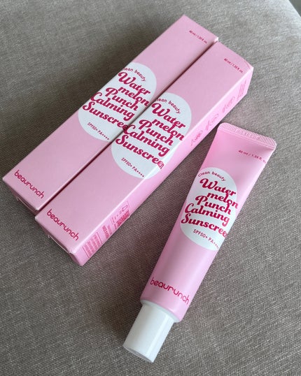 ウォーターメロン パンチ カミング サンスクリーン / スイカサンクリーム / SPF 50+ PA++++ /ビューランチ/日焼け止めクリームを使ったクチコミ(1枚目)