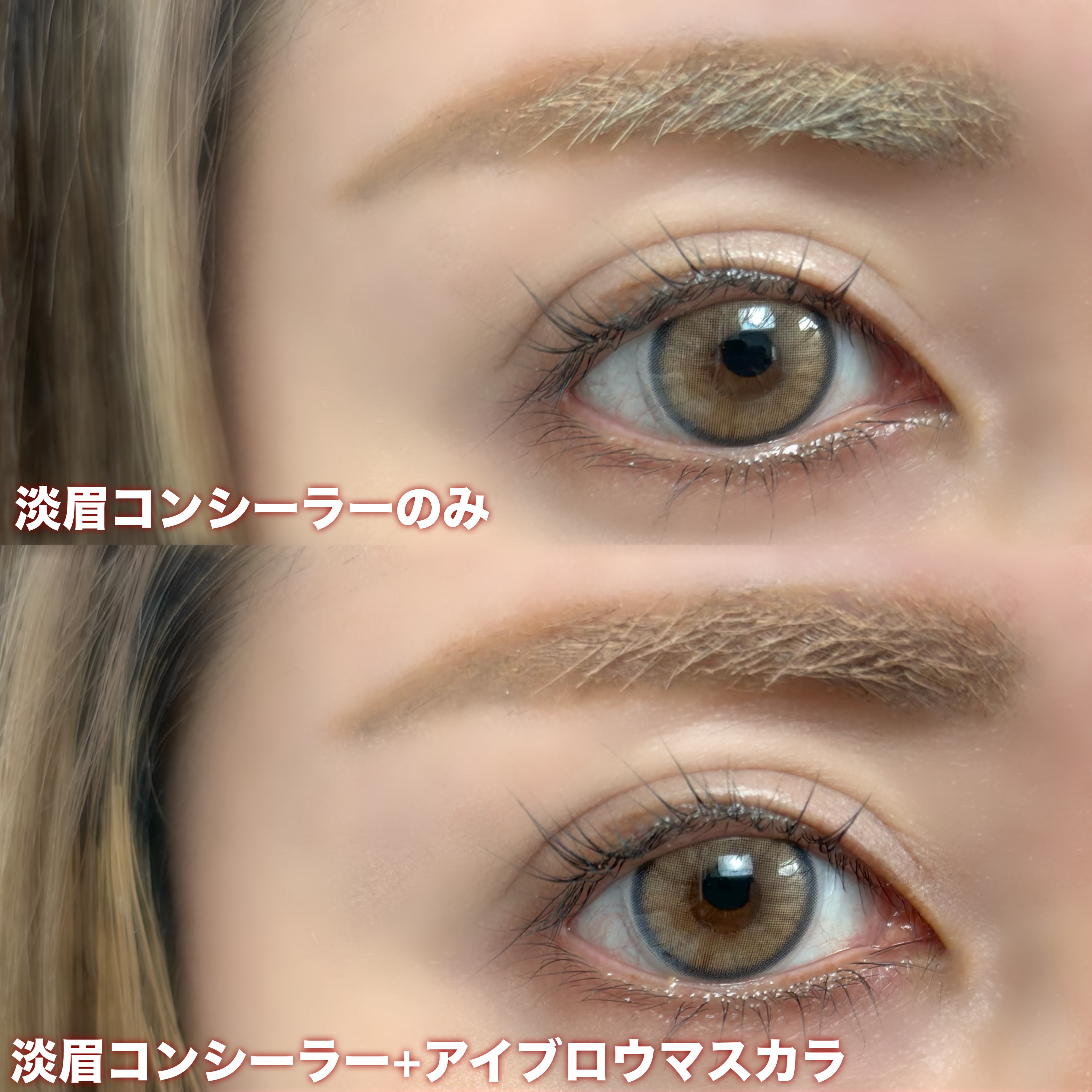 淡眉コンシーラー/シークレットサロン/眉マスカラを使ったクチコミ（3枚目）