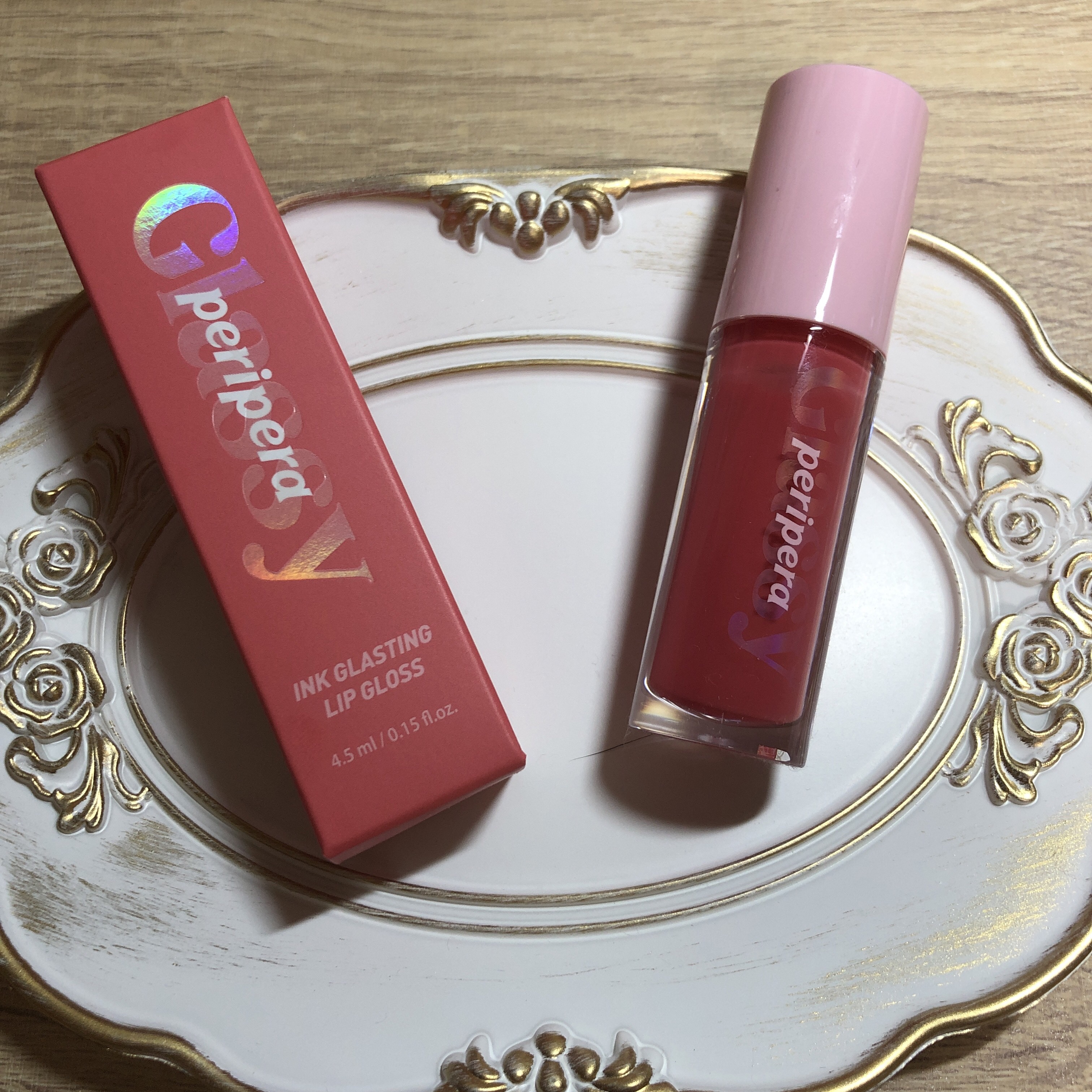 インク グラスティング リップ グロス 12 コンフィー コージー(COMFY COZY)/PERIPERA/リップグロスを使ったクチコミ（1枚目）